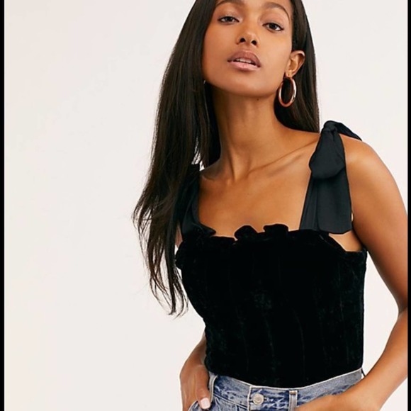 Free People Tops - Free People Trapped In Your Love Tank in Black